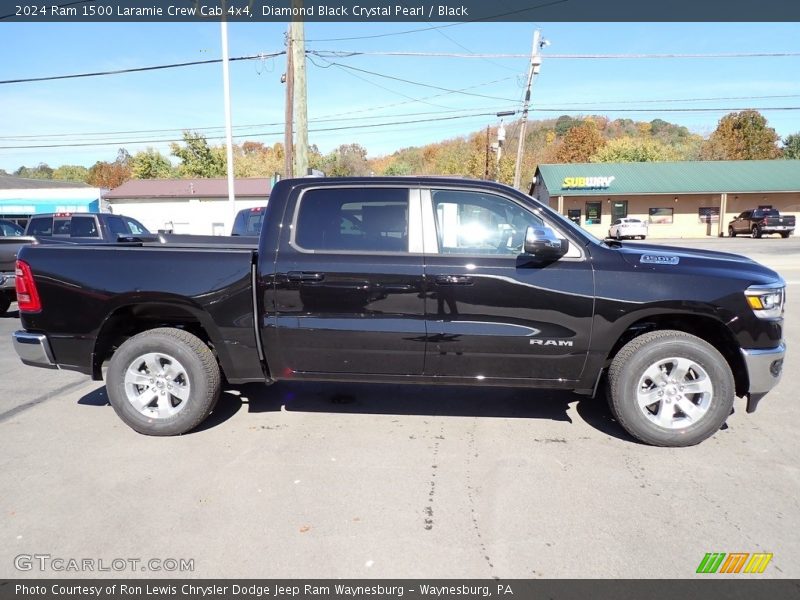 Diamond Black Crystal Pearl / Black 2024 Ram 1500 Laramie Crew Cab 4x4