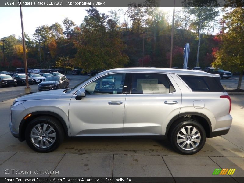 Typhoon Silver / Black 2024 Hyundai Palisade SEL AWD