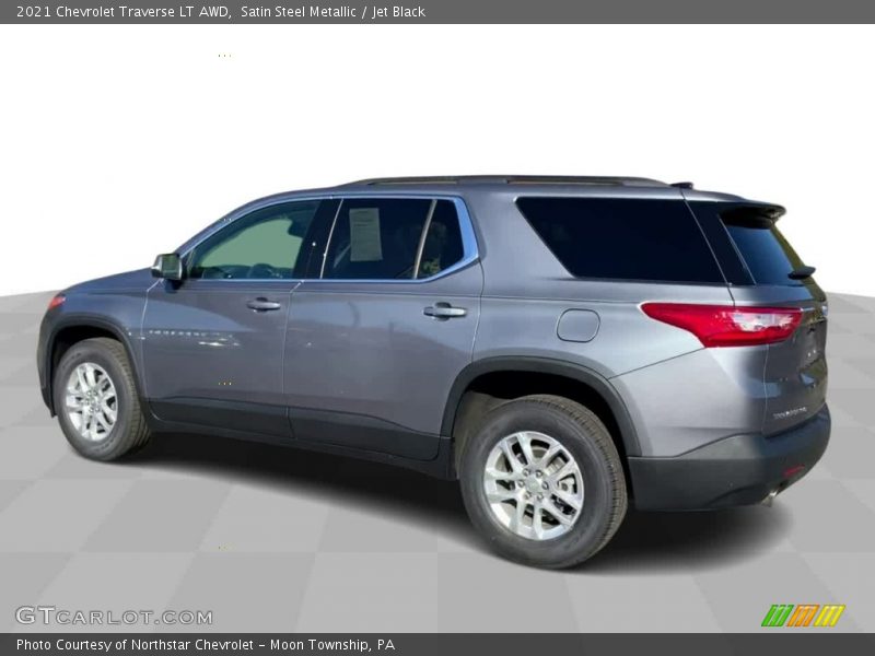Satin Steel Metallic / Jet Black 2021 Chevrolet Traverse LT AWD