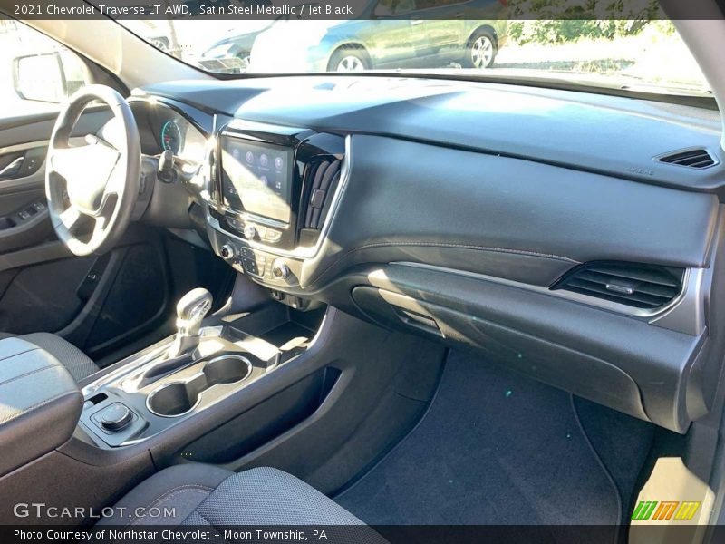 Satin Steel Metallic / Jet Black 2021 Chevrolet Traverse LT AWD