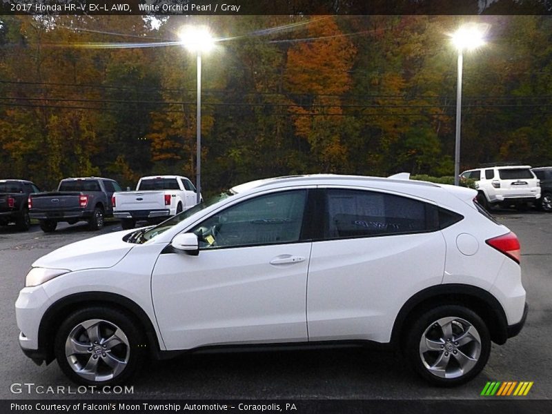 White Orchid Pearl / Gray 2017 Honda HR-V EX-L AWD