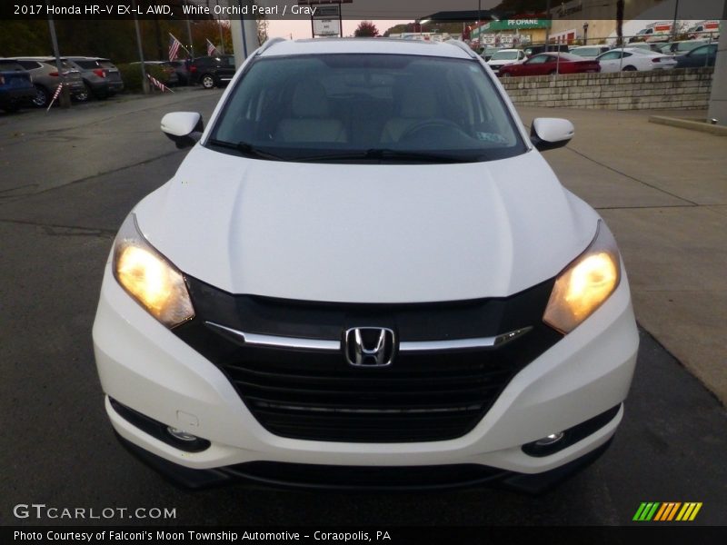 White Orchid Pearl / Gray 2017 Honda HR-V EX-L AWD