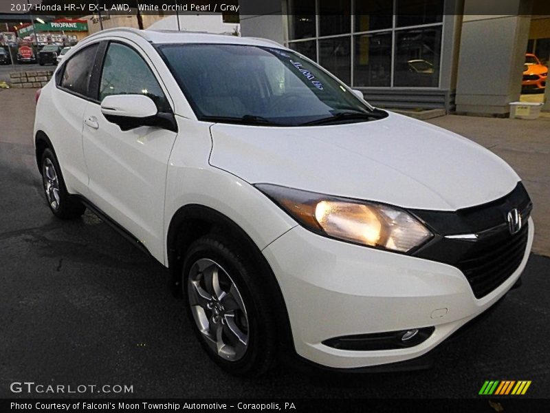 White Orchid Pearl / Gray 2017 Honda HR-V EX-L AWD