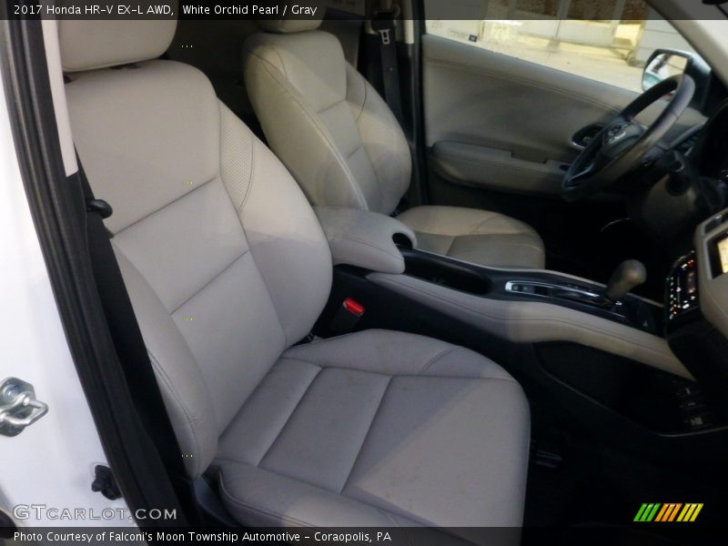 White Orchid Pearl / Gray 2017 Honda HR-V EX-L AWD