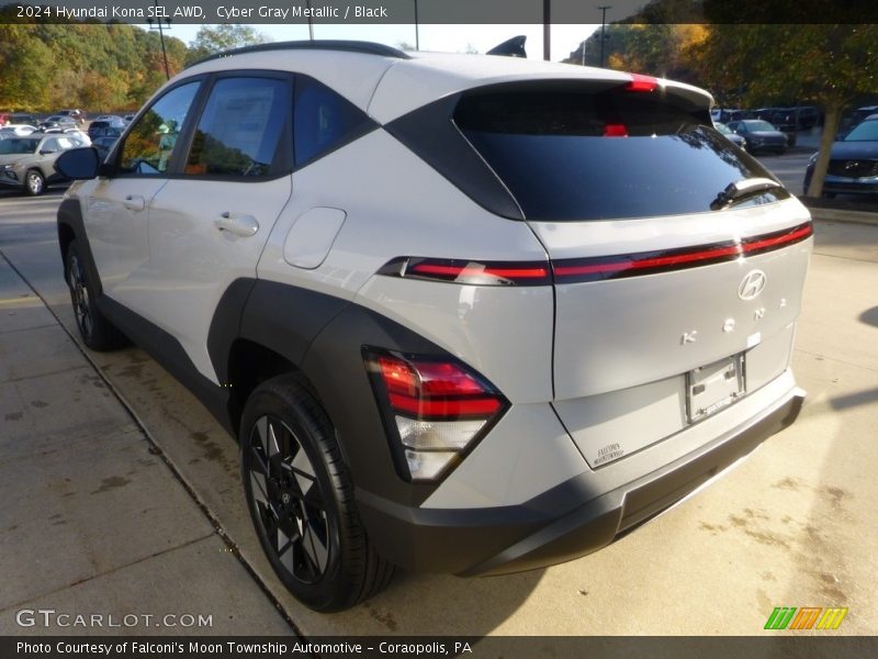 Cyber Gray Metallic / Black 2024 Hyundai Kona SEL AWD