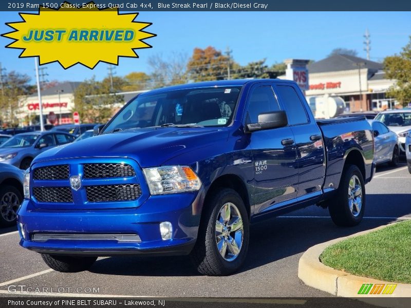 Blue Streak Pearl / Black/Diesel Gray 2019 Ram 1500 Classic Express Quad Cab 4x4