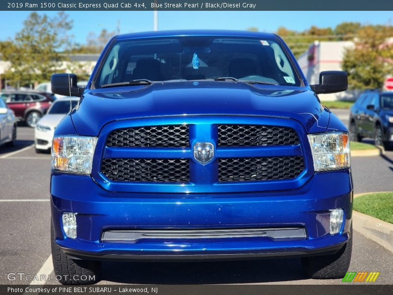 Blue Streak Pearl / Black/Diesel Gray 2019 Ram 1500 Classic Express Quad Cab 4x4