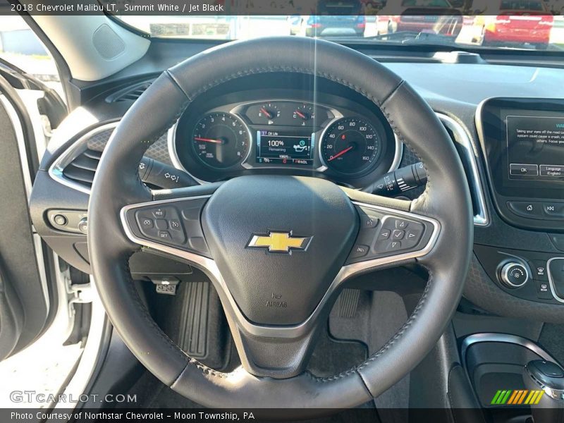 Summit White / Jet Black 2018 Chevrolet Malibu LT