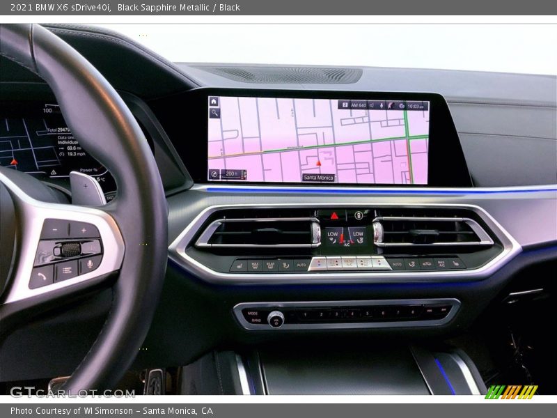 Black Sapphire Metallic / Black 2021 BMW X6 sDrive40i