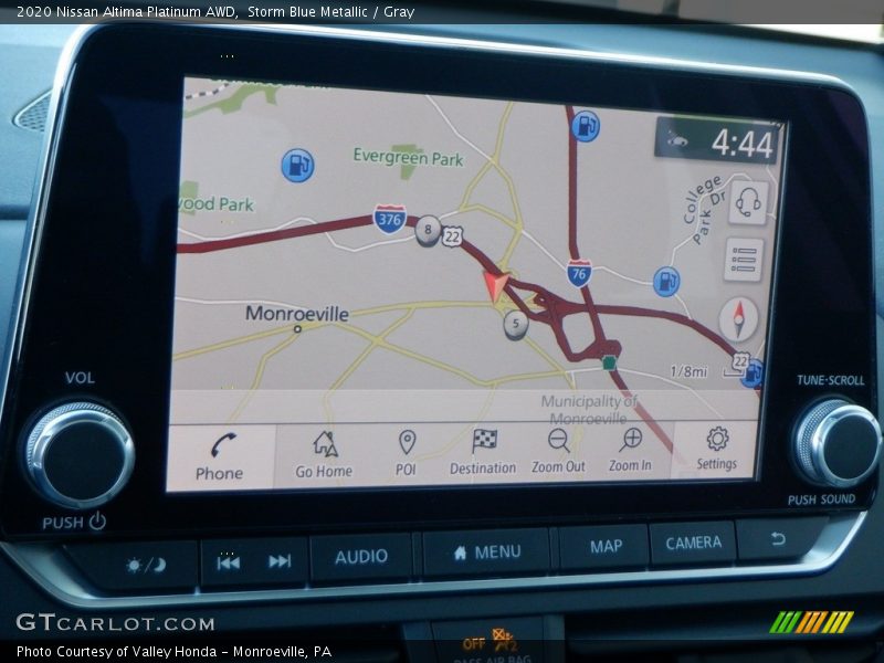 Navigation of 2020 Altima Platinum AWD