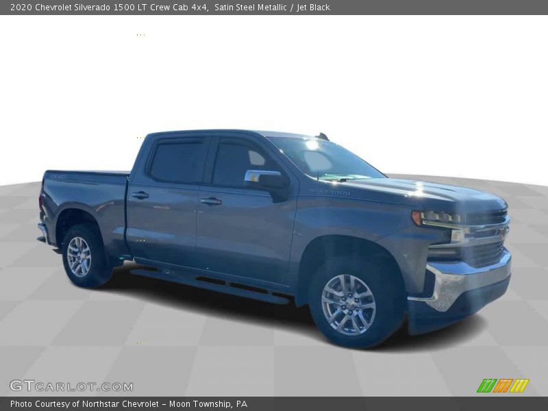 Satin Steel Metallic / Jet Black 2020 Chevrolet Silverado 1500 LT Crew Cab 4x4