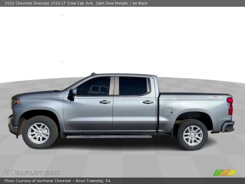 Satin Steel Metallic / Jet Black 2020 Chevrolet Silverado 1500 LT Crew Cab 4x4