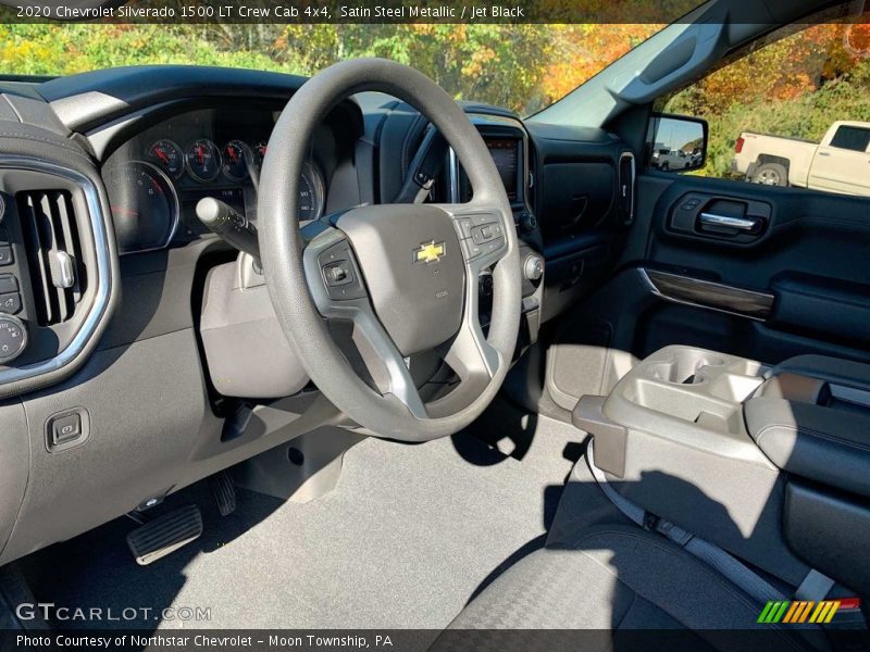 Satin Steel Metallic / Jet Black 2020 Chevrolet Silverado 1500 LT Crew Cab 4x4