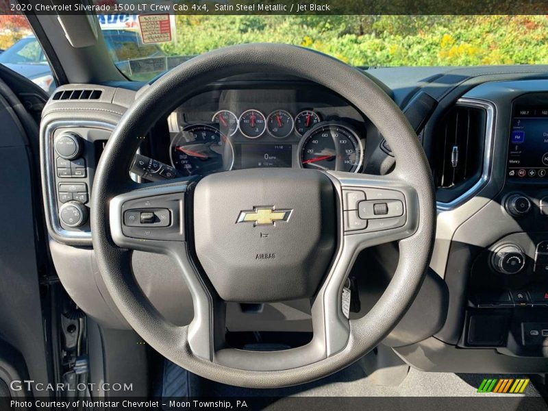 Satin Steel Metallic / Jet Black 2020 Chevrolet Silverado 1500 LT Crew Cab 4x4
