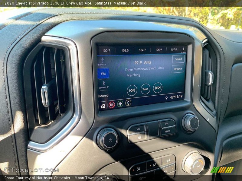 Satin Steel Metallic / Jet Black 2020 Chevrolet Silverado 1500 LT Crew Cab 4x4