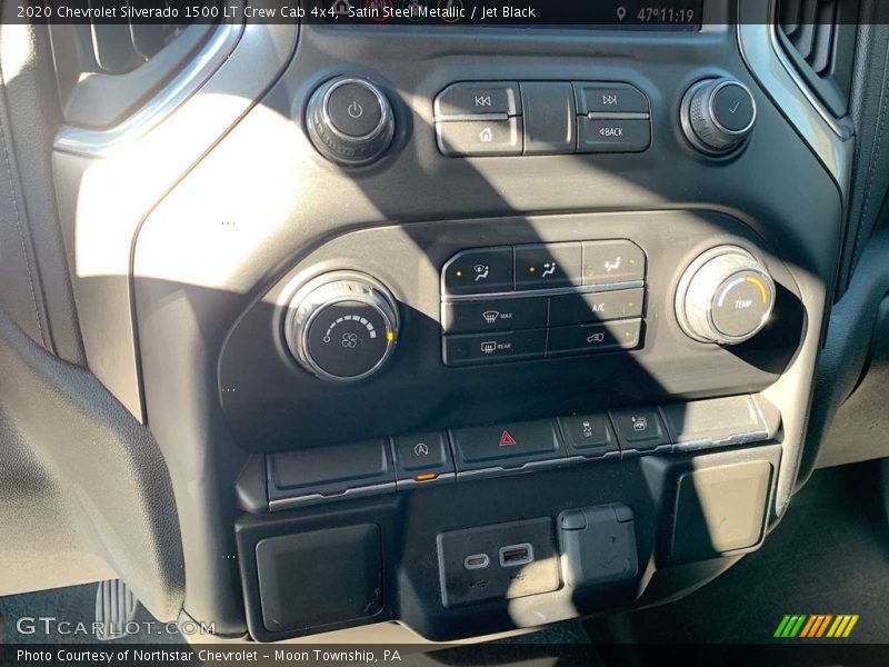 Satin Steel Metallic / Jet Black 2020 Chevrolet Silverado 1500 LT Crew Cab 4x4