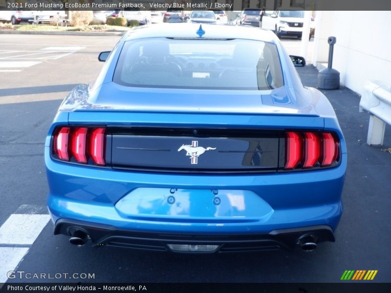Velocity Blue Metallic / Ebony 2021 Ford Mustang EcoBoost Premium Fastback