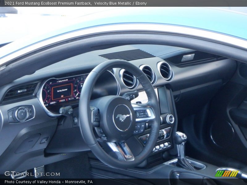 Velocity Blue Metallic / Ebony 2021 Ford Mustang EcoBoost Premium Fastback