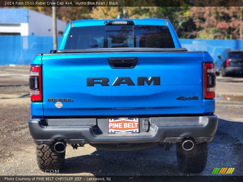 Hydro Blue Pearl / Black 2024 Ram 1500 Rebel Crew Cab 4x4