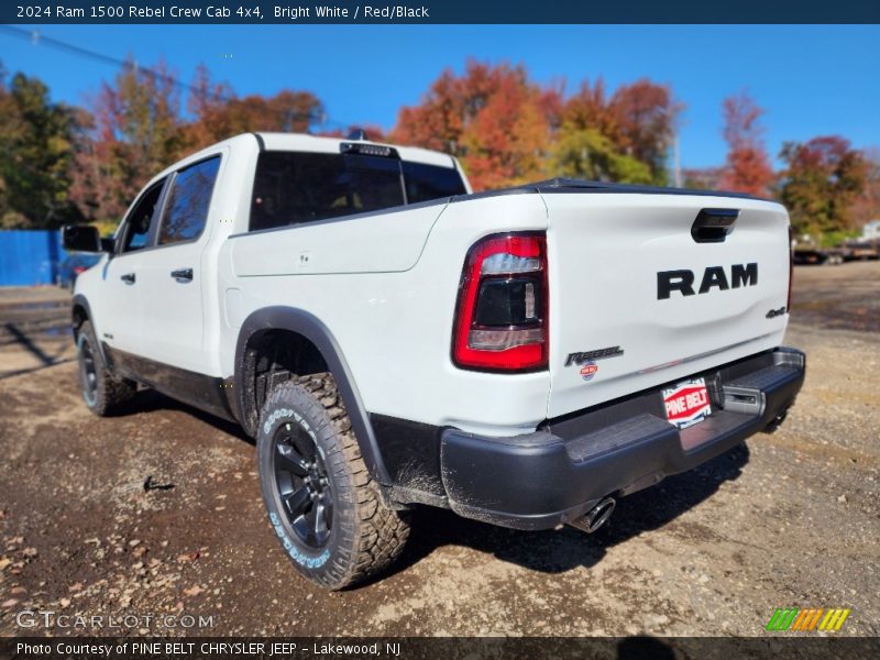 Bright White / Red/Black 2024 Ram 1500 Rebel Crew Cab 4x4