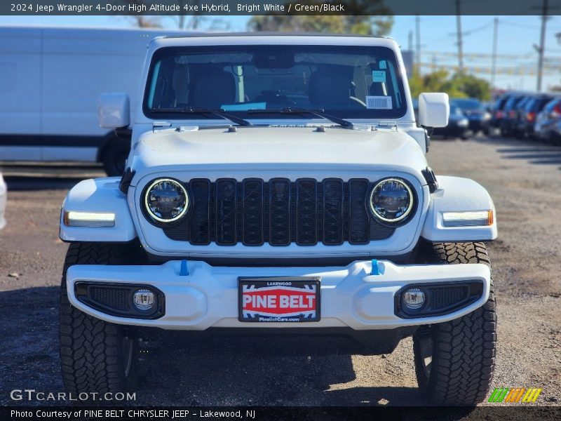 Bright White / Green/Black 2024 Jeep Wrangler 4-Door High Altitude 4xe Hybrid