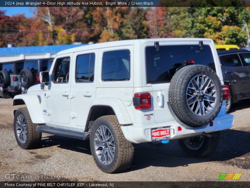 Bright White / Green/Black 2024 Jeep Wrangler 4-Door High Altitude 4xe Hybrid