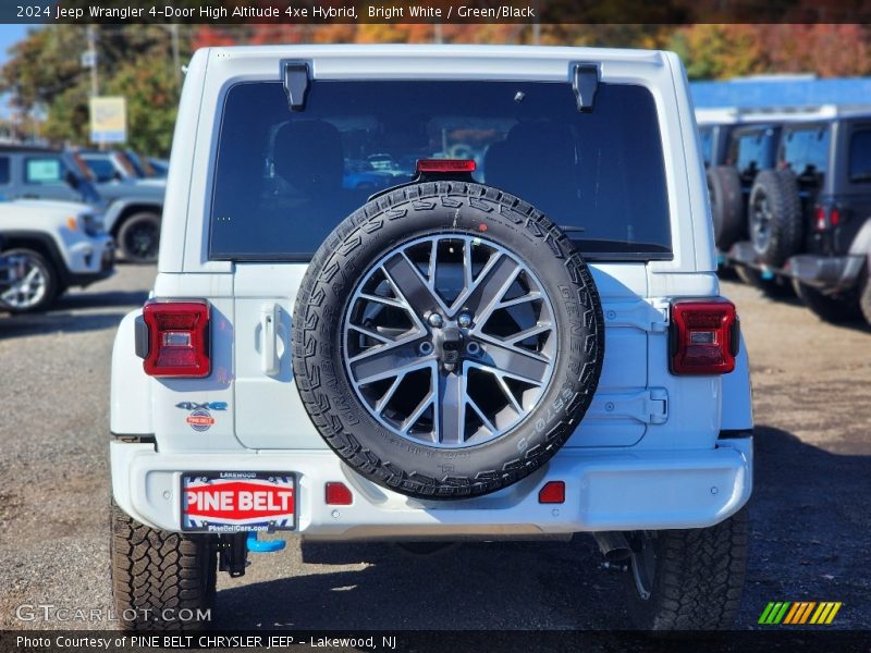 Bright White / Green/Black 2024 Jeep Wrangler 4-Door High Altitude 4xe Hybrid