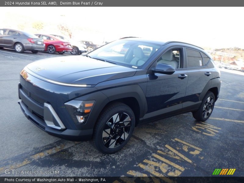 Denim Blue Pearl / Gray 2024 Hyundai Kona SEL AWD