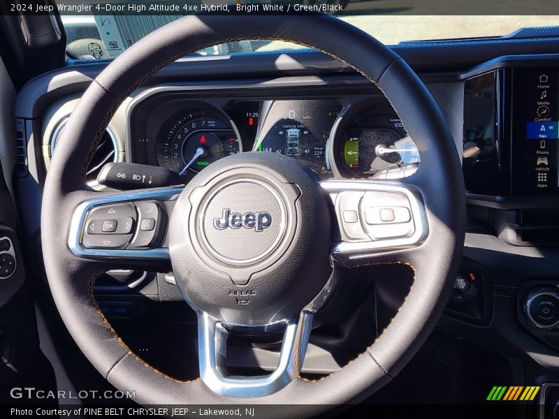 Bright White / Green/Black 2024 Jeep Wrangler 4-Door High Altitude 4xe Hybrid