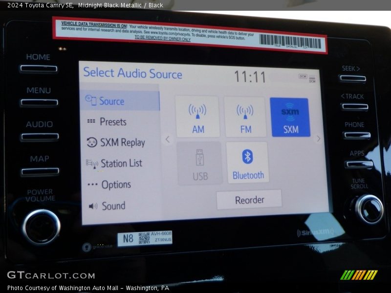 Audio System of 2024 Camry SE