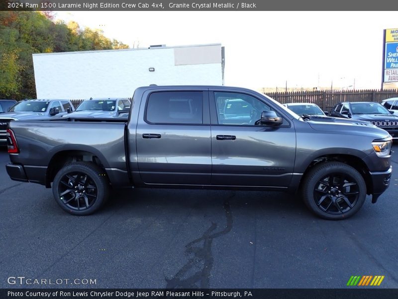 Granite Crystal Metallic / Black 2024 Ram 1500 Laramie Night Edition Crew Cab 4x4