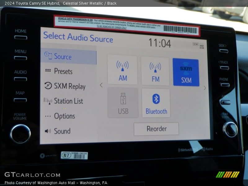 Audio System of 2024 Camry SE Hybrid