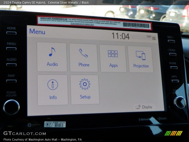 Controls of 2024 Camry SE Hybrid