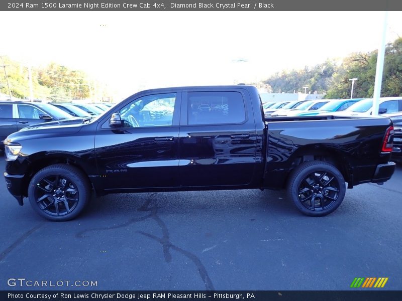  2024 1500 Laramie Night Edition Crew Cab 4x4 Diamond Black Crystal Pearl