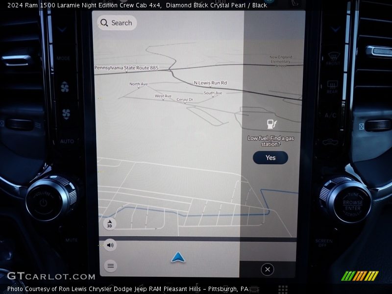 Navigation of 2024 1500 Laramie Night Edition Crew Cab 4x4