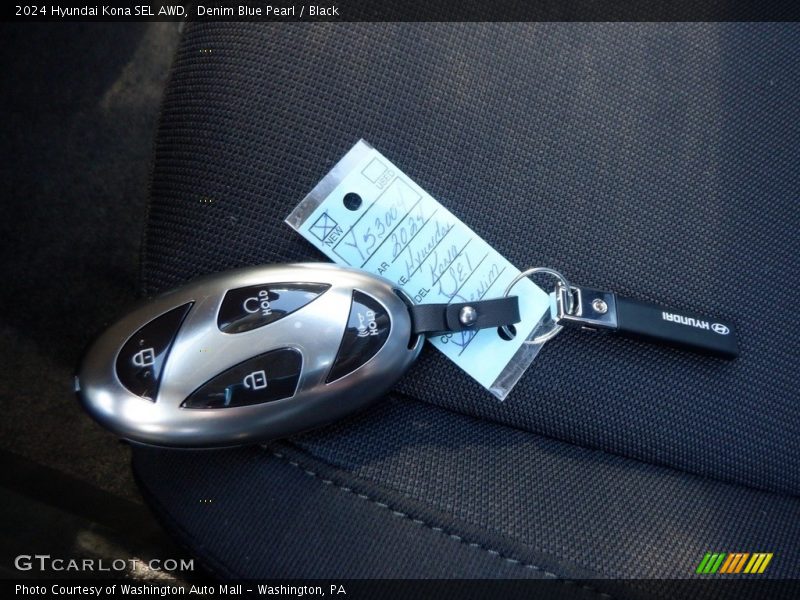 Denim Blue Pearl / Black 2024 Hyundai Kona SEL AWD