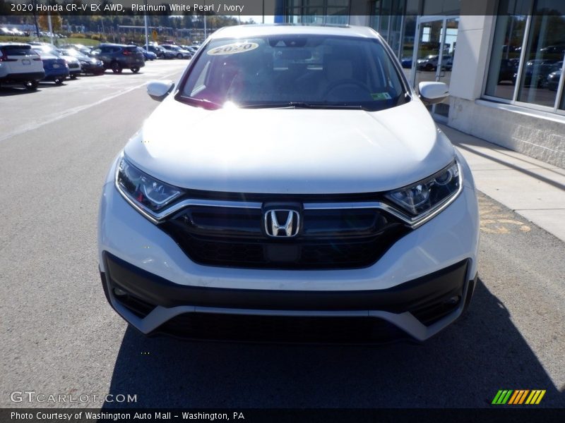 Platinum White Pearl / Ivory 2020 Honda CR-V EX AWD
