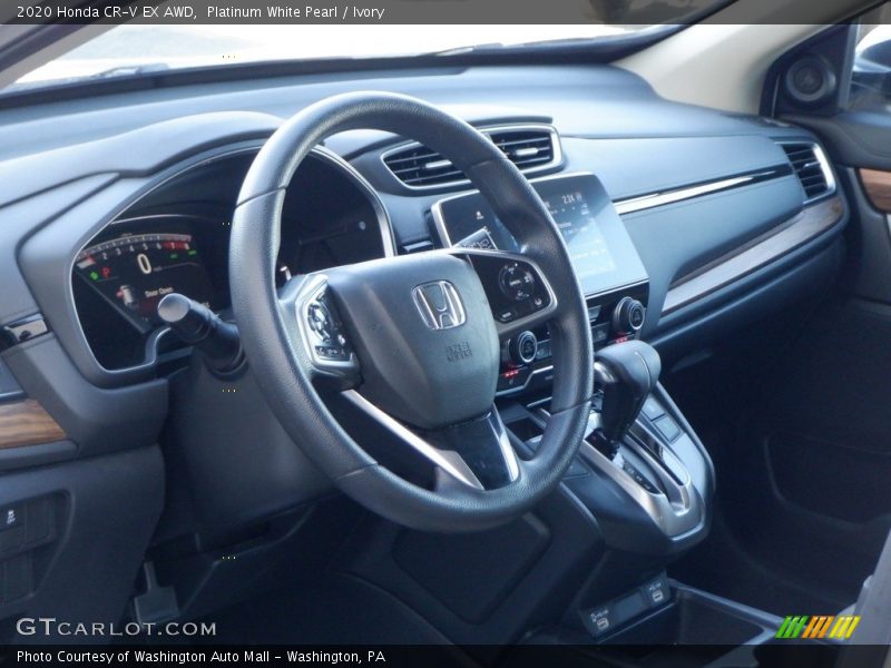 Platinum White Pearl / Ivory 2020 Honda CR-V EX AWD