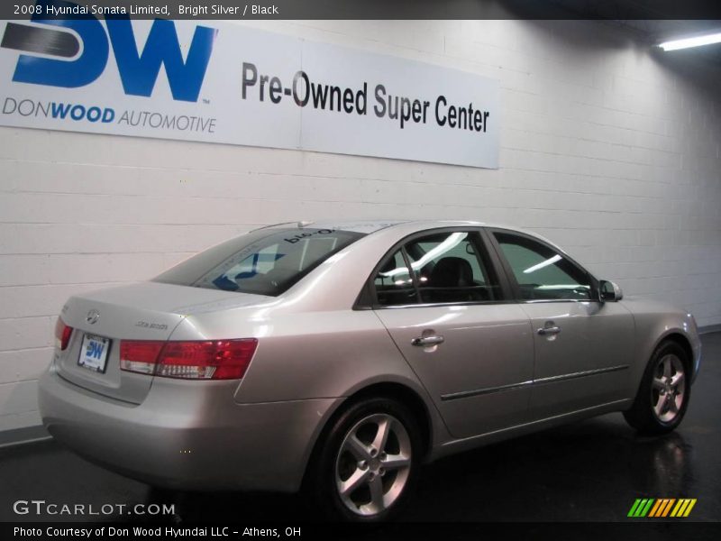 Bright Silver / Black 2008 Hyundai Sonata Limited