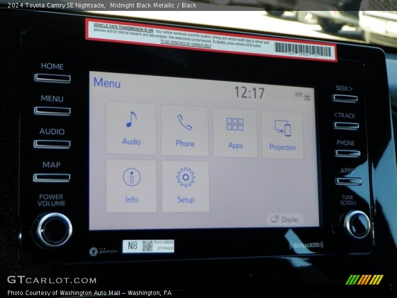Controls of 2024 Camry SE Nightsade