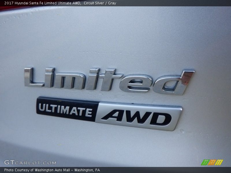 Circuit Silver / Gray 2017 Hyundai Santa Fe Limited Ultimate AWD
