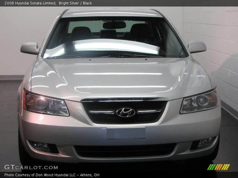 Bright Silver / Black 2008 Hyundai Sonata Limited