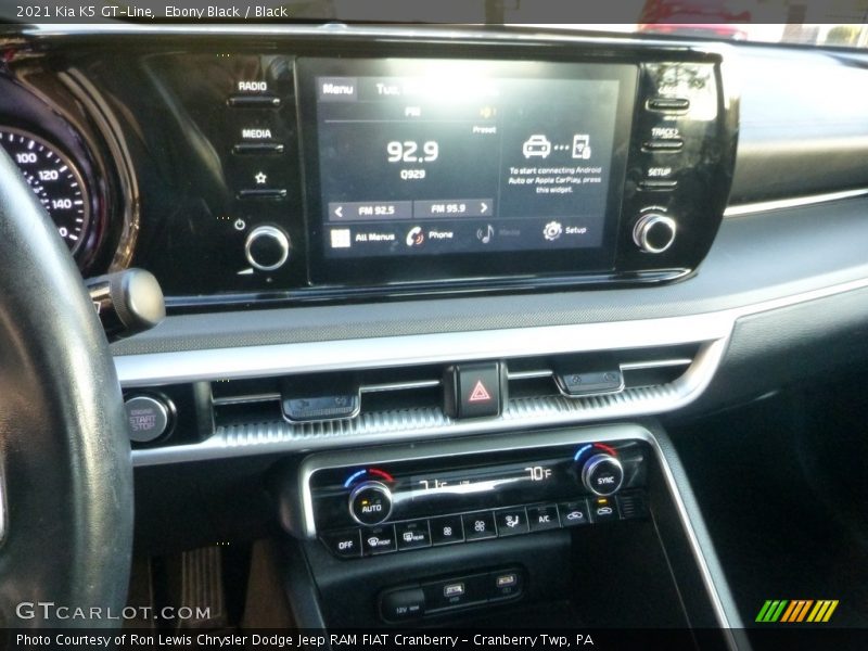 Controls of 2021 K5 GT-Line