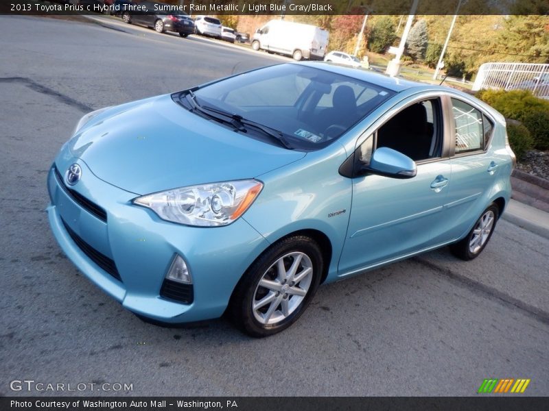 Summer Rain Metallic / Light Blue Gray/Black 2013 Toyota Prius c Hybrid Three