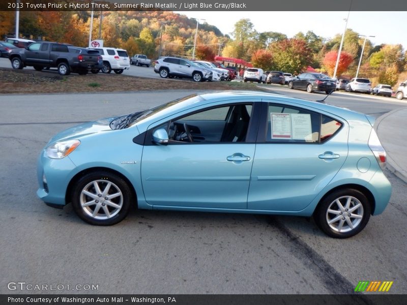 Summer Rain Metallic / Light Blue Gray/Black 2013 Toyota Prius c Hybrid Three