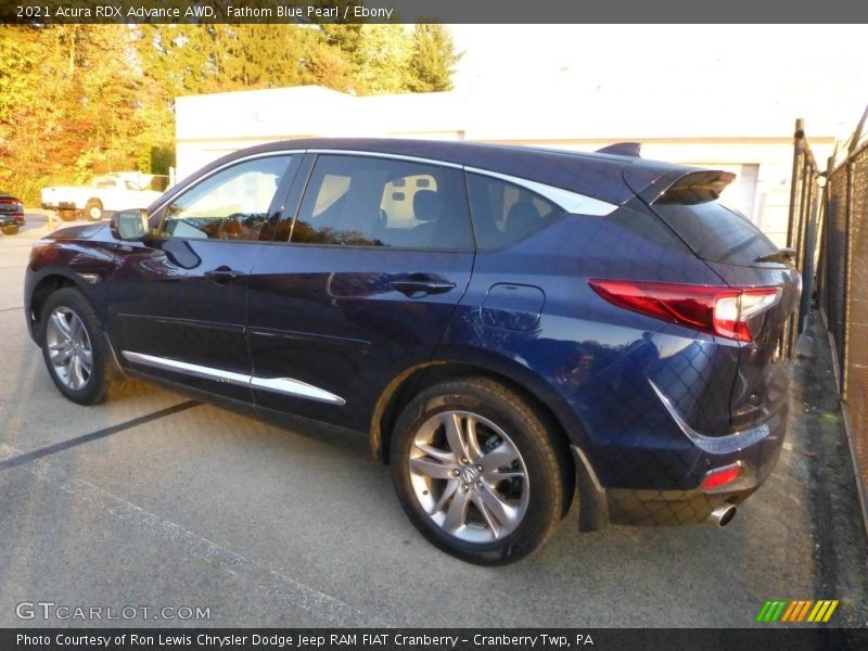 Fathom Blue Pearl / Ebony 2021 Acura RDX Advance AWD