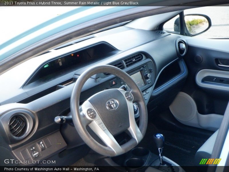 Summer Rain Metallic / Light Blue Gray/Black 2013 Toyota Prius c Hybrid Three