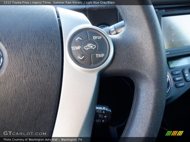 Summer Rain Metallic / Light Blue Gray/Black 2013 Toyota Prius c Hybrid Three