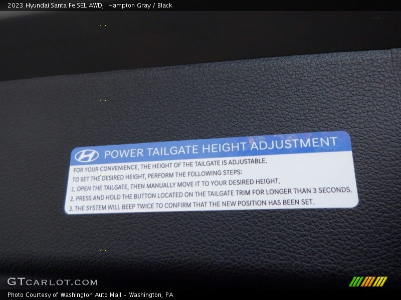 Hampton Gray / Black 2023 Hyundai Santa Fe SEL AWD