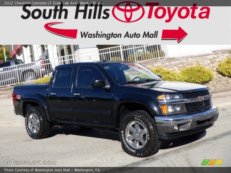 Black / Ebony 2012 Chevrolet Colorado LT Crew Cab 4x4